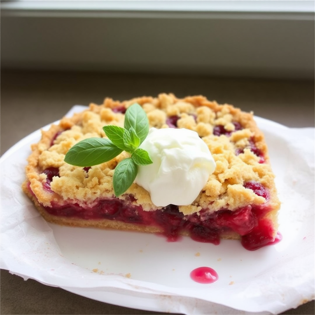 Raspberry Basil Crumble Pie