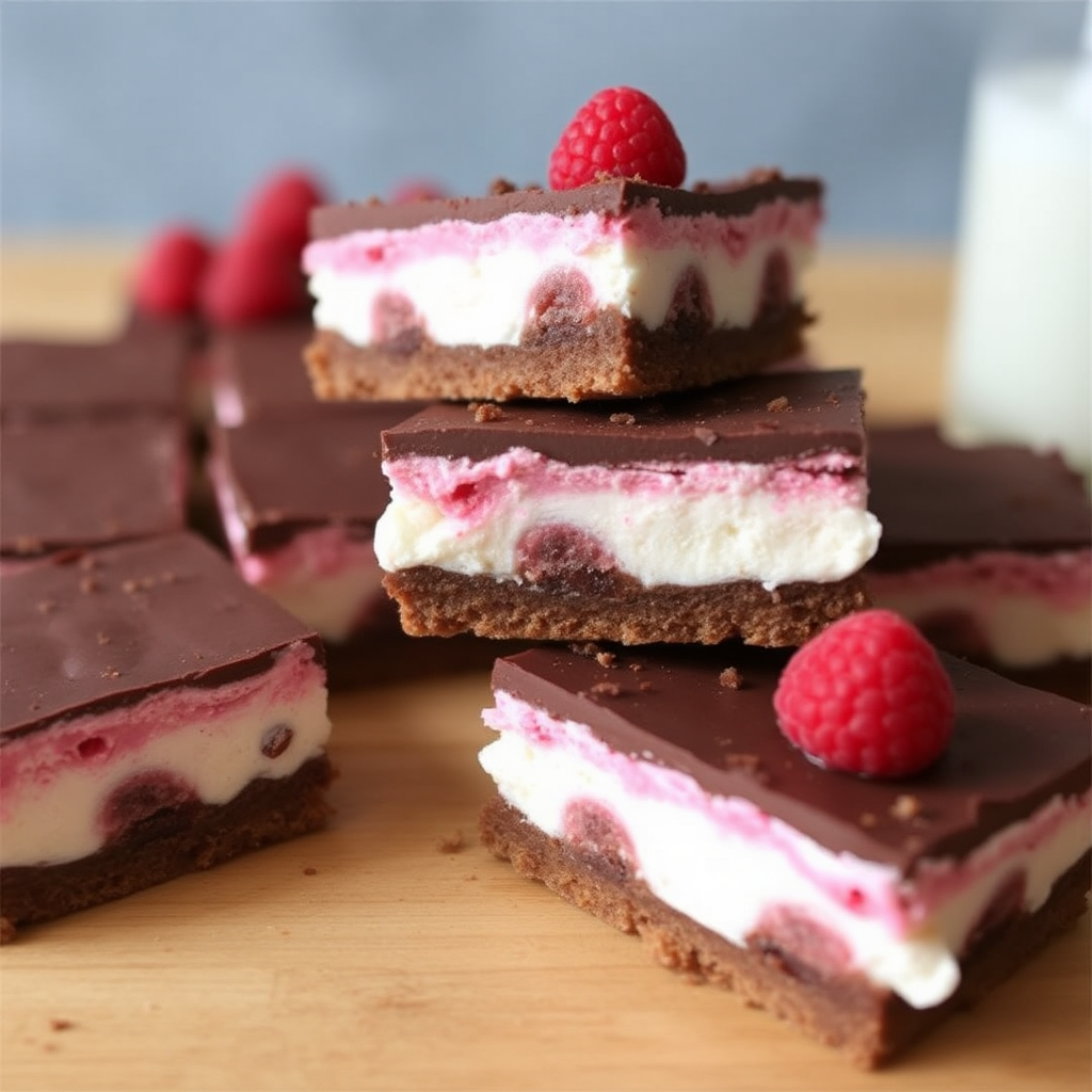 Raspberry Chocolate Tiramisu Bars