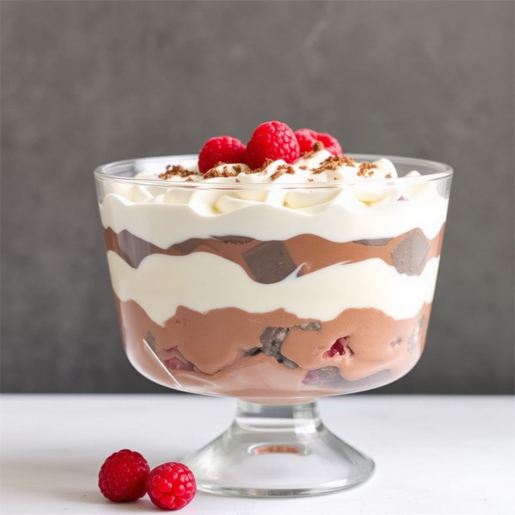 Raspberry Chocolate Tiramisu Trifle