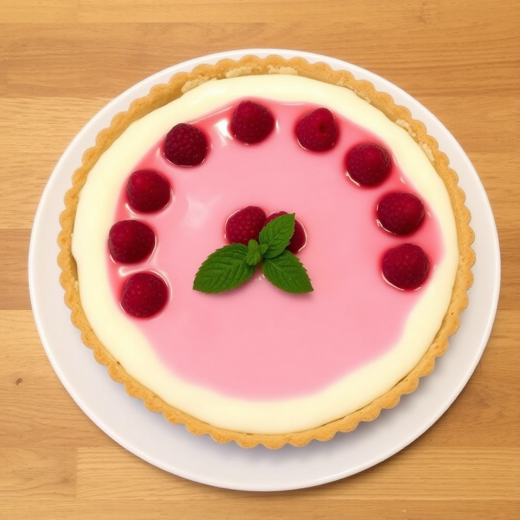 Raspberry Panna Cotta Tart with Coconut Macaroon Crust