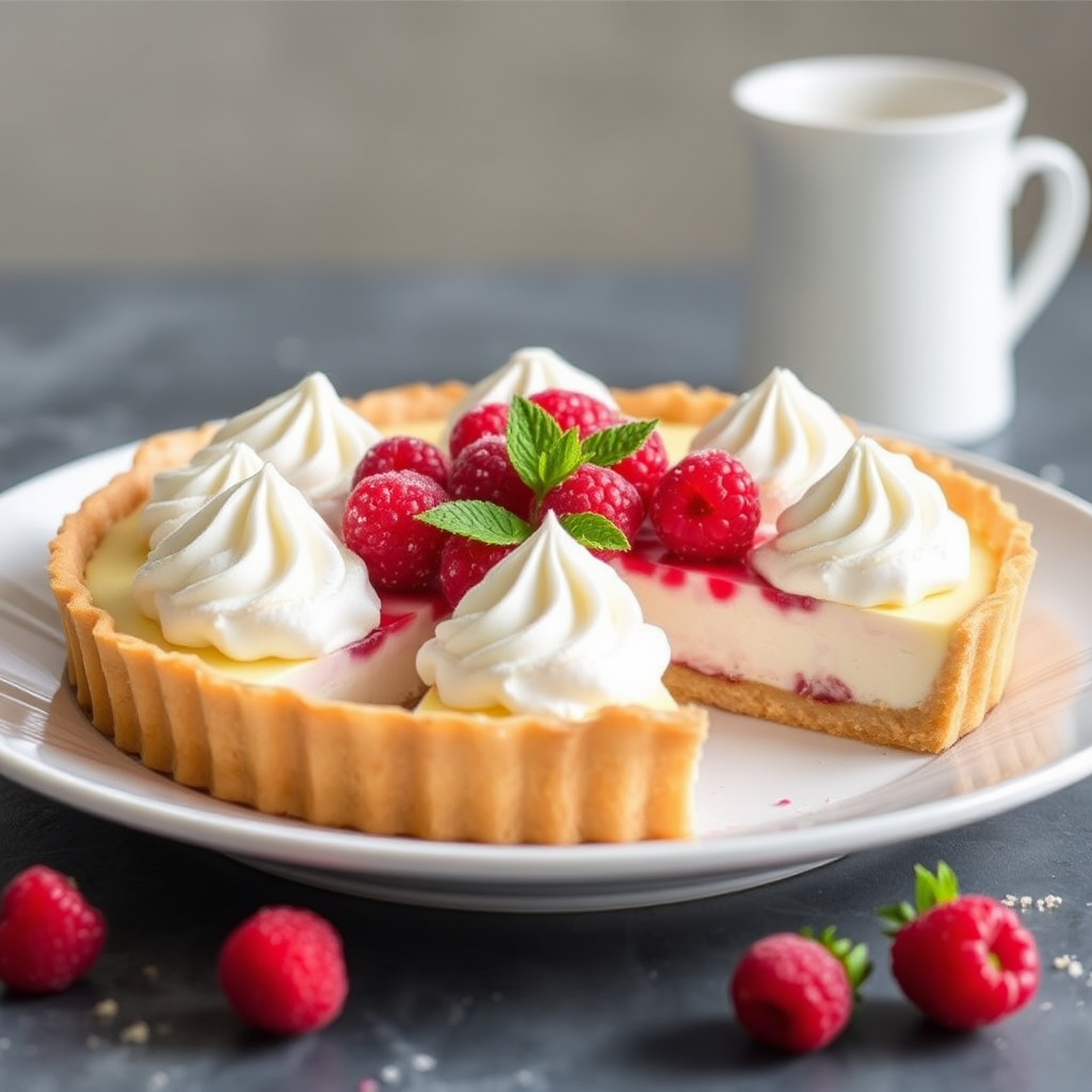 Raspberry Panna Cotta Tart