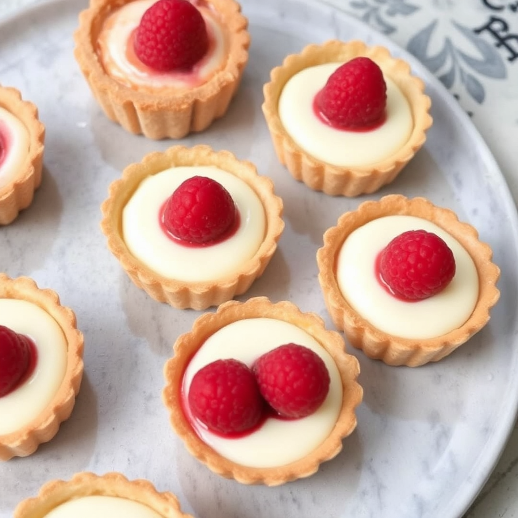 Raspberry Panna Cotta Tartlets