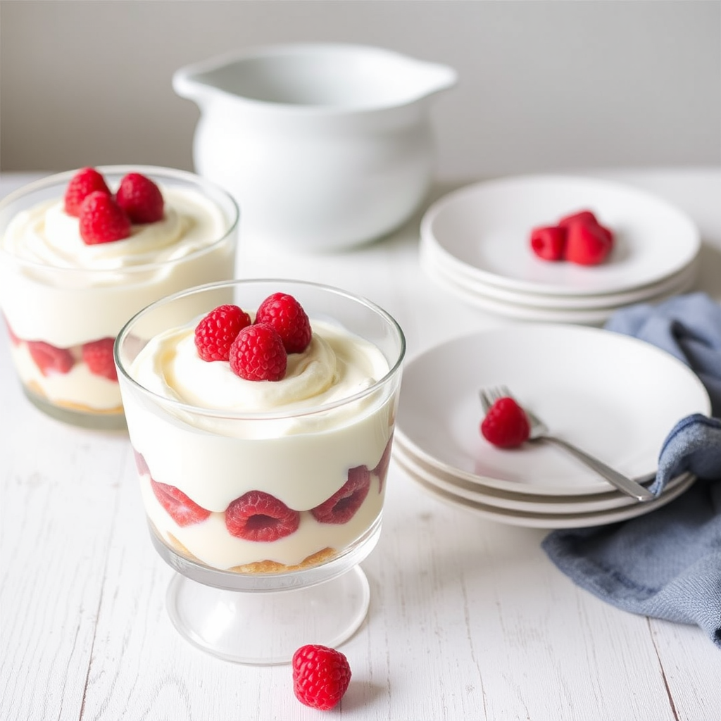 Raspberry Panna Cotta Trifle Cake