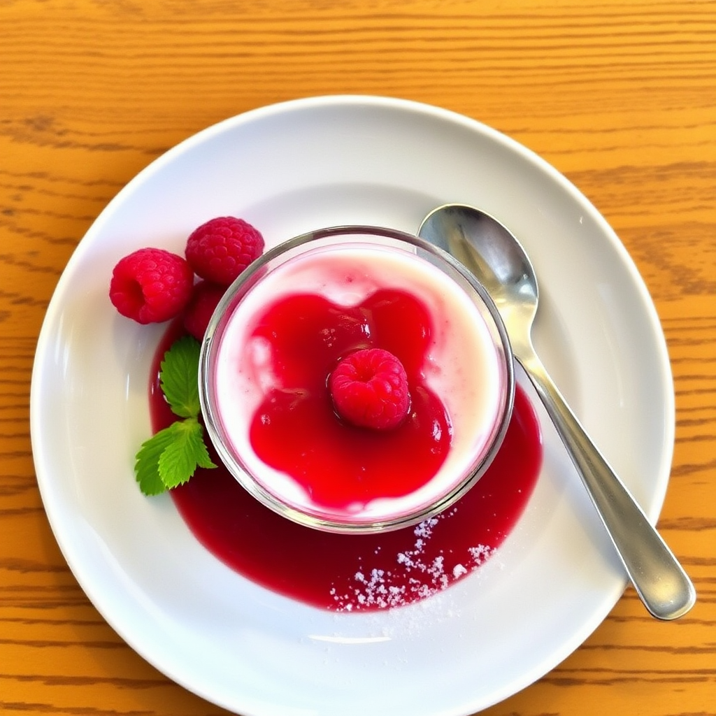 Raspberry Panna Cotta with Shortbread Crust