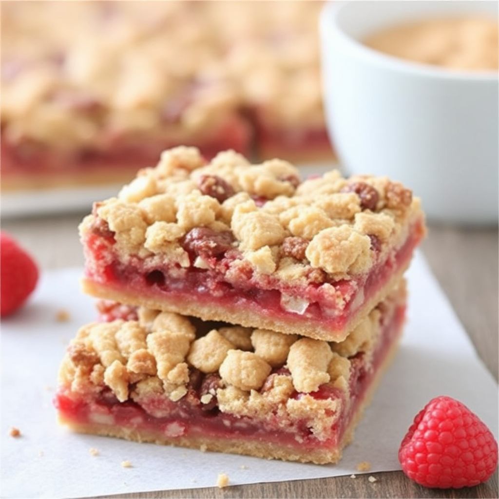 Raspberry Pecan Crumble Bars