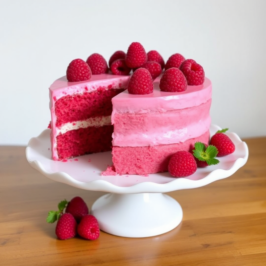 Raspberry Sorbet Cake