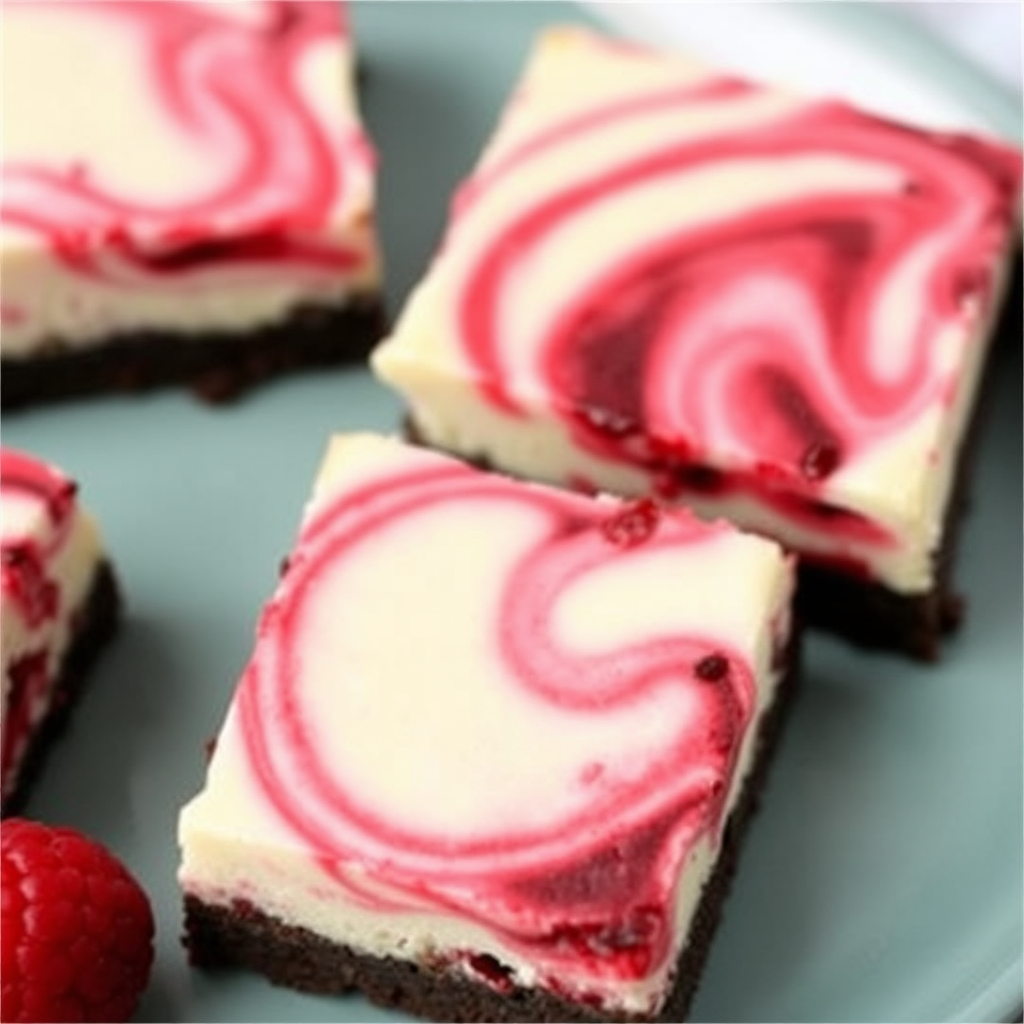 Raspberry Swirl Cheesecake Brownies