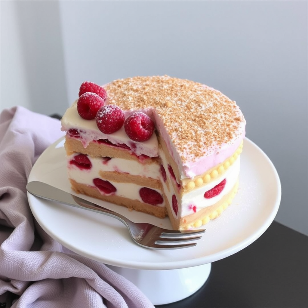 Raspberry Tiramisu Cake