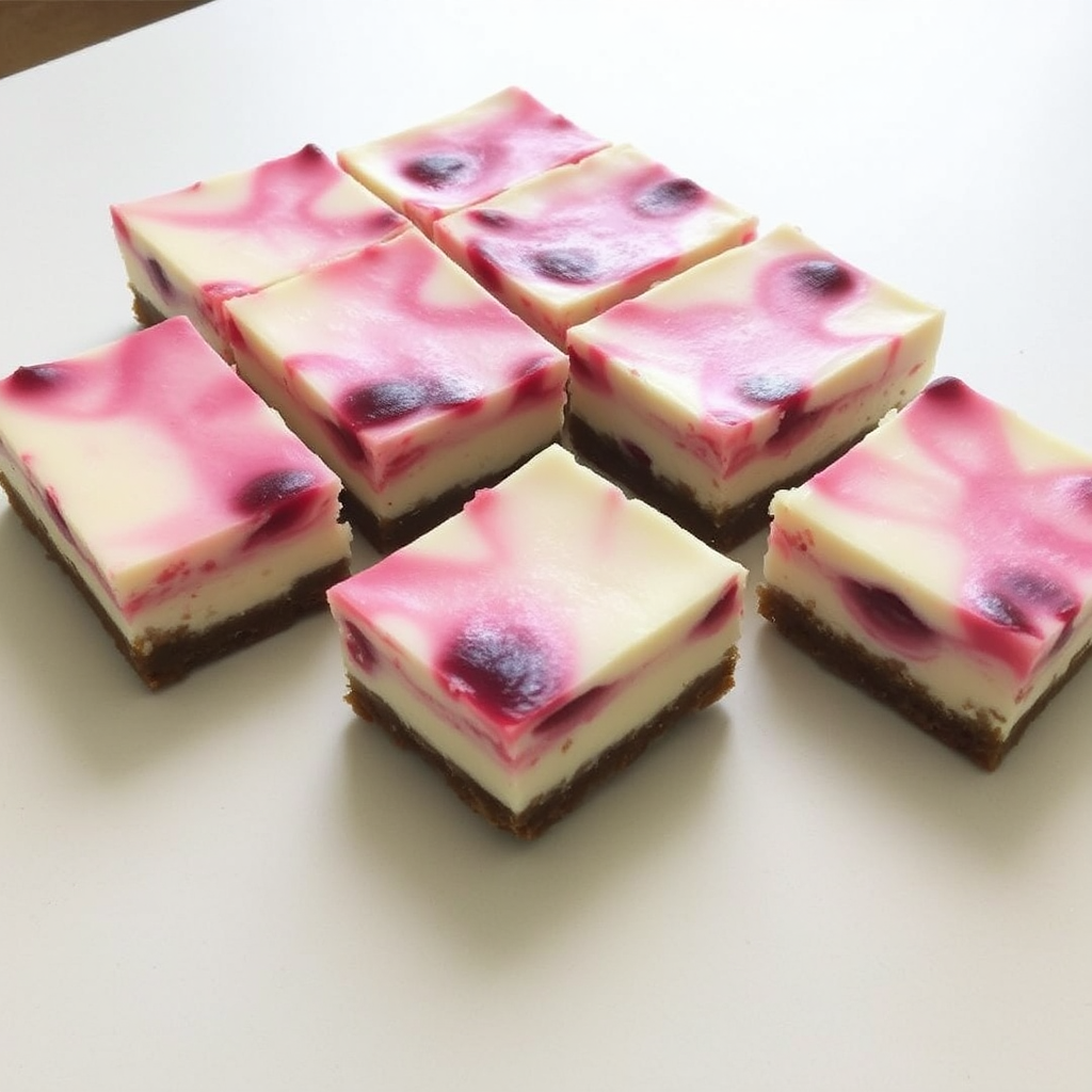 Raspberry White Chocolate Mousse Cheesecake Bars