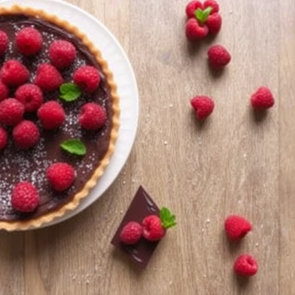 Raspberry and Dark Chocolate Tart