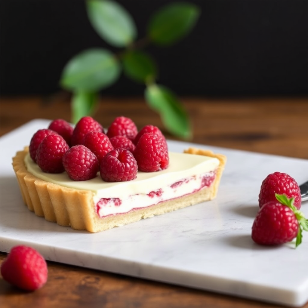 Raspberry and White Chocolate Tart