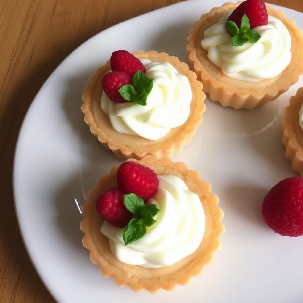 Raspberry and White Chocolate Tartlets