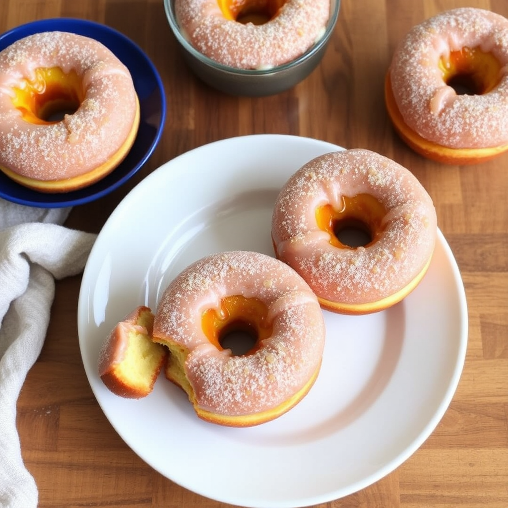 Saffron Crème Brûlée Stuffed Cardamom Donuts