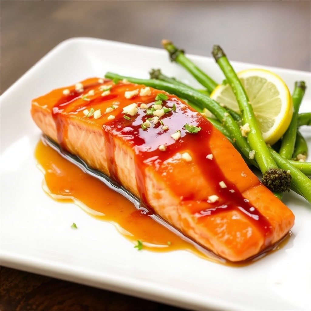 Salmon with Caramelized Ginger and Coconut Lime Glaze