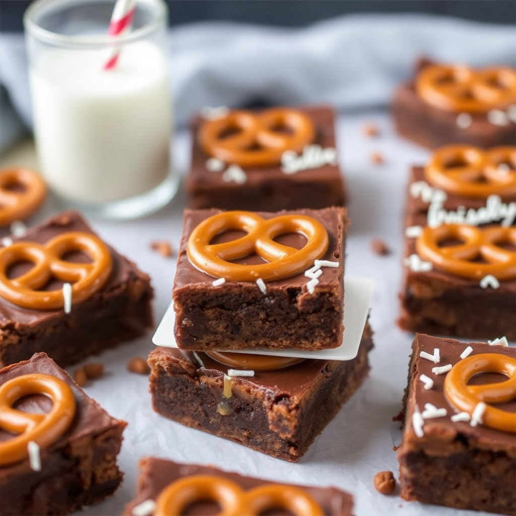 Salted Caramel Pretzel Brownies