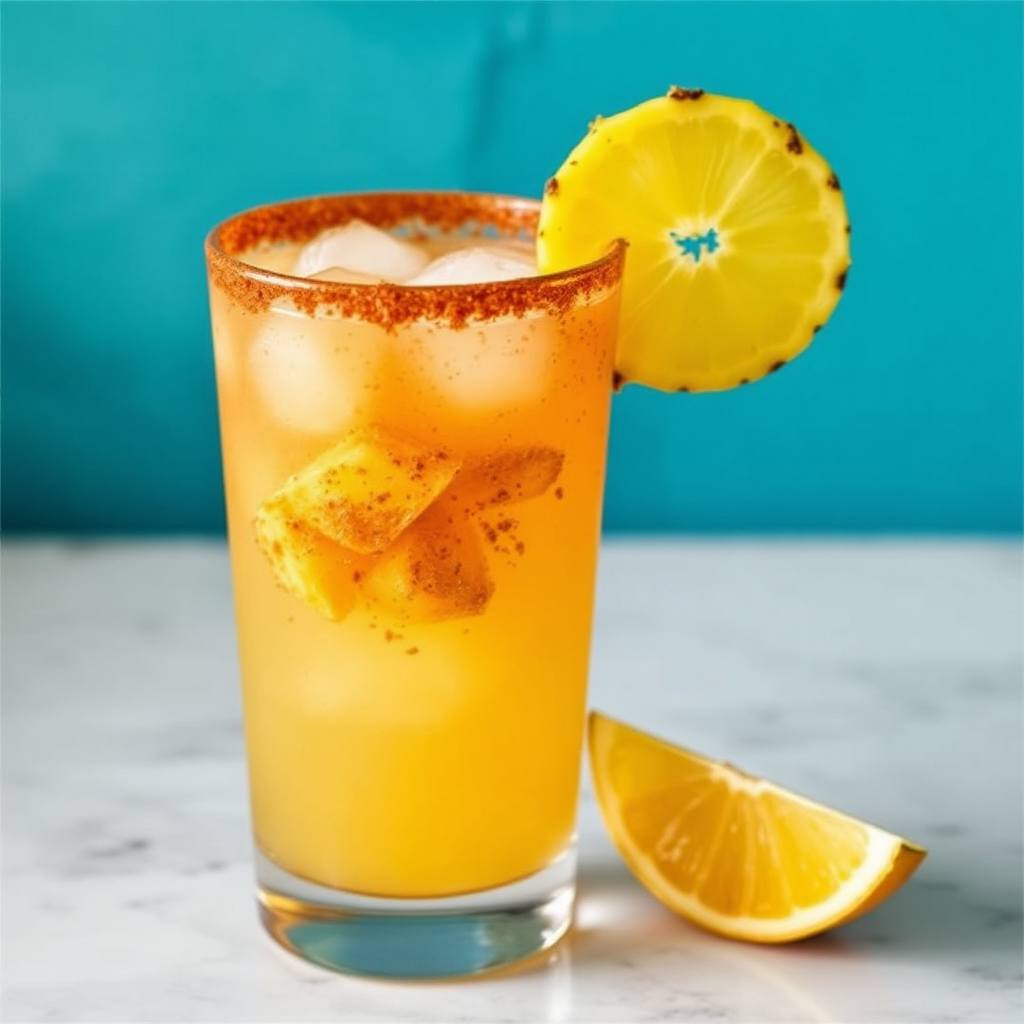 Smoked Pineapple-Ginger Fizz