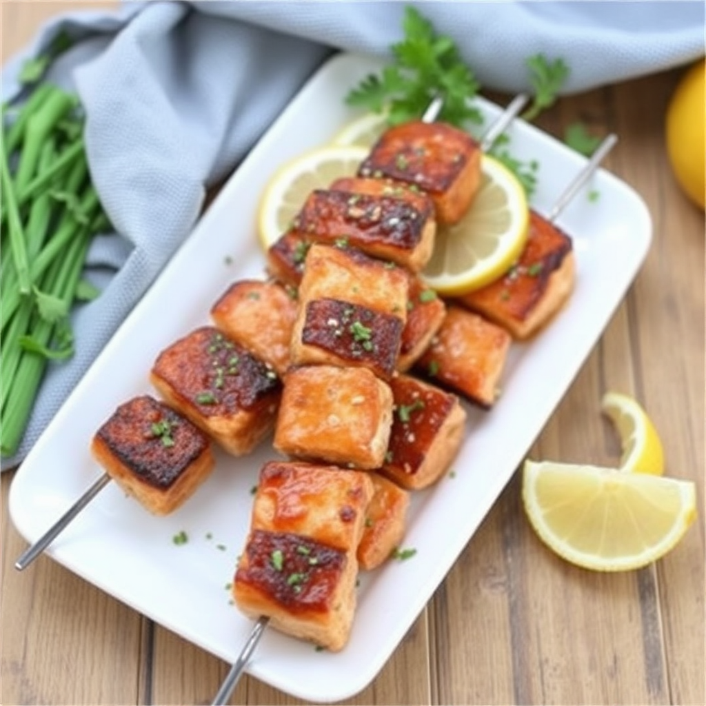 Smoky Citrus Salmon Skewers with Honey-Ginger Glaze