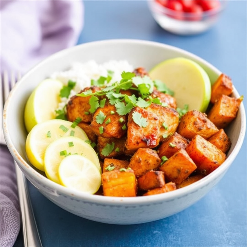 Smoky Paprika Chicken & Roasted Sweet Potato Bowls