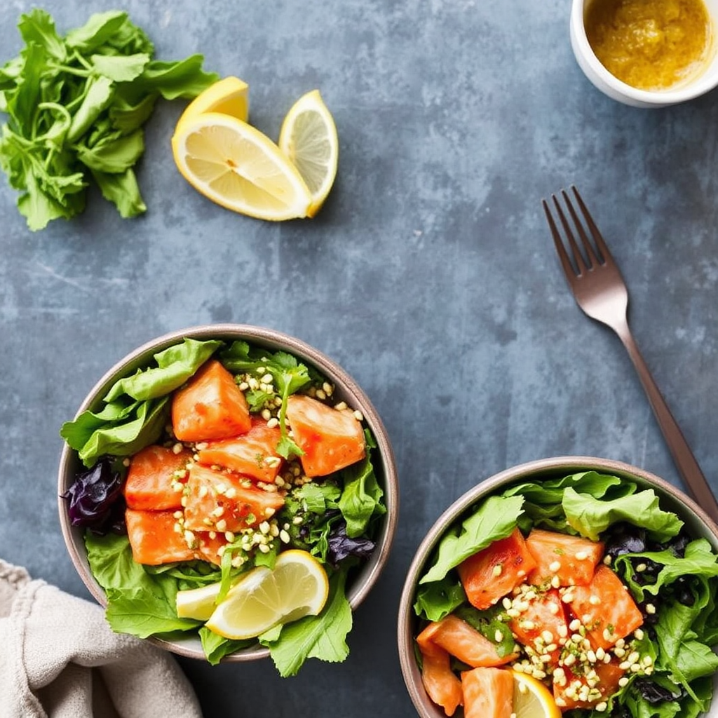 Smoky Salmon Bowls with Citrus-Ginger Dressing