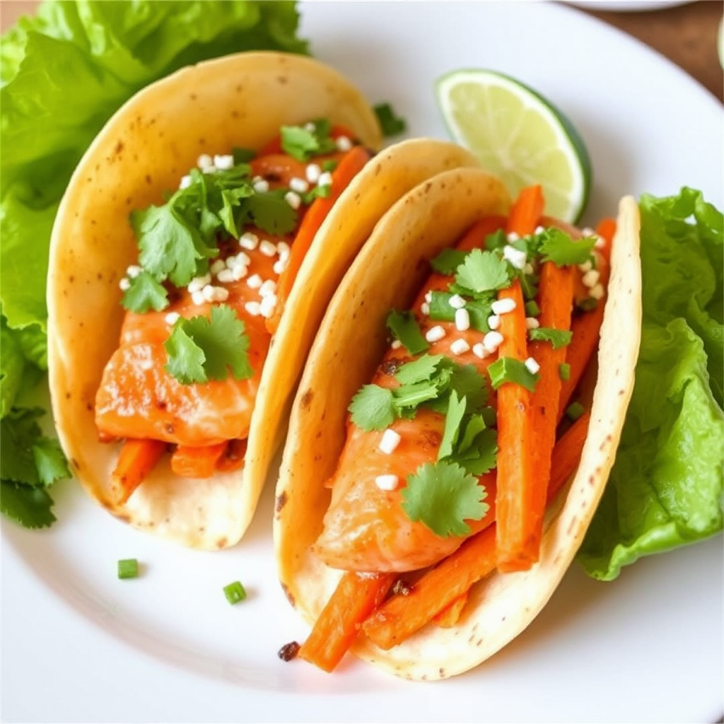 Smoky Salmon & Roasted Carrot Tacos