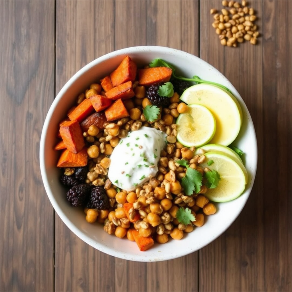 Smoky Sweet Potato & Chickpea Bowls with Toasted Pepitas