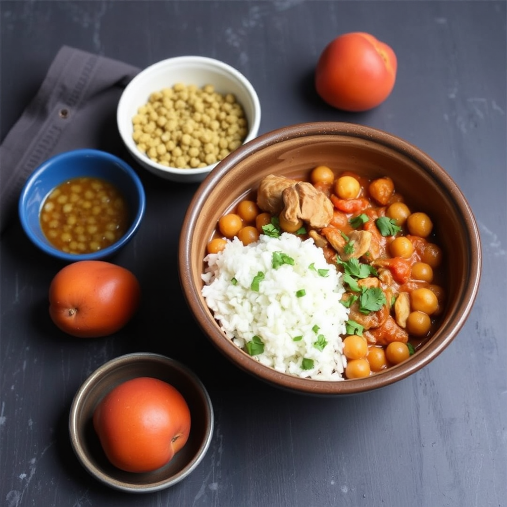 Spiced Chicken and Chickpea Tagine with Apricots