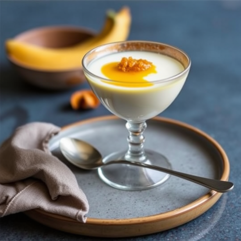 Spiced Mango & Coconut Panna Cotta with Candied Ginger