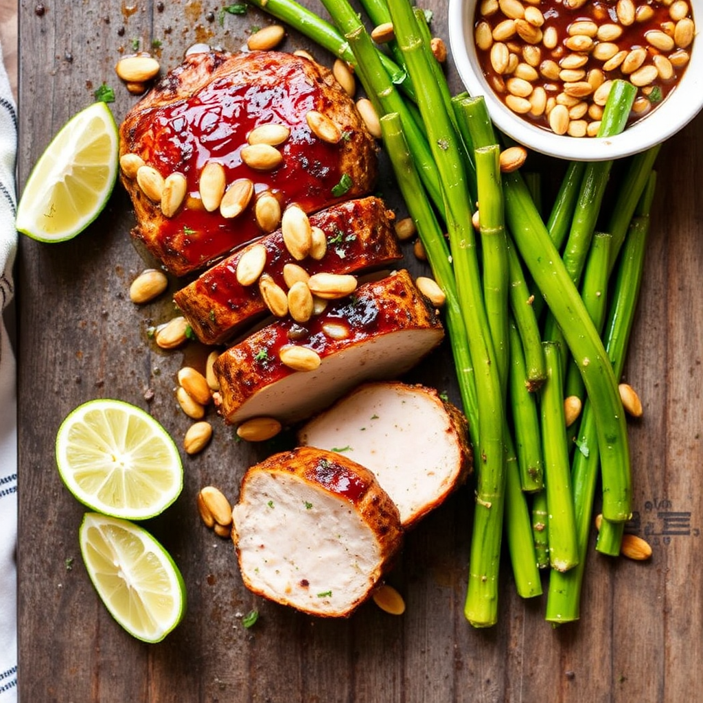 Spiced Pork Tenderloin with Coconut-Lime Glaze and Toasted Almonds