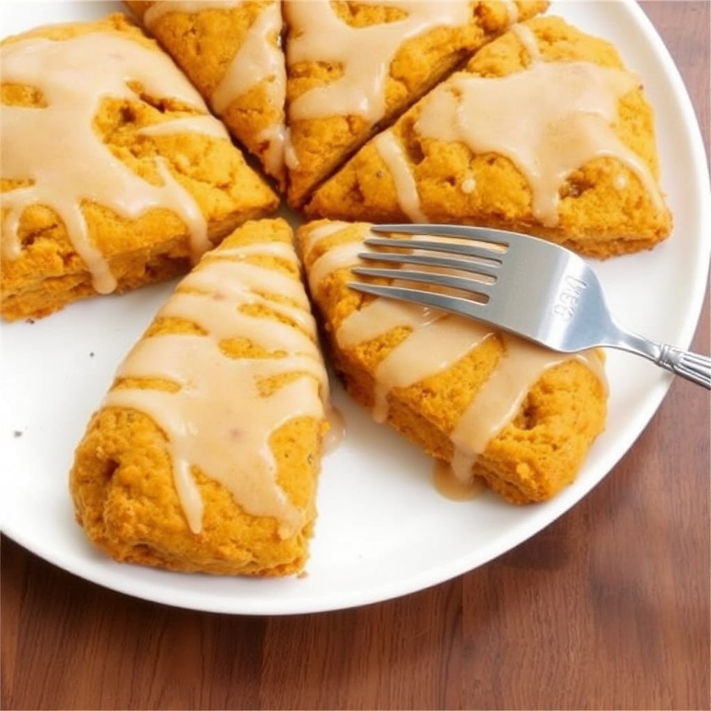 Spiced Pumpkin Scones with Maple-Cinnamon Glaze