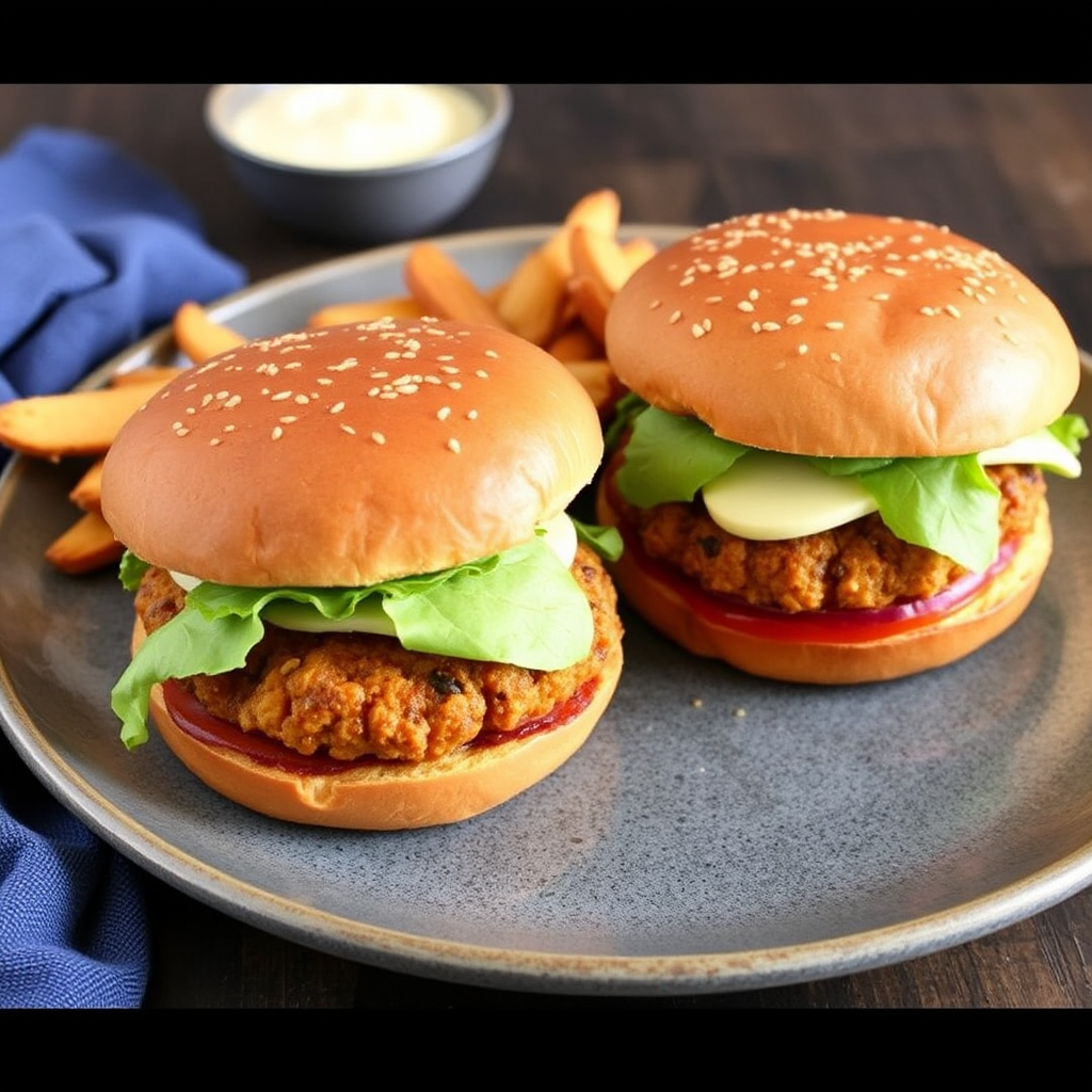 Spiced Pumpkin & Chickpea Burgers