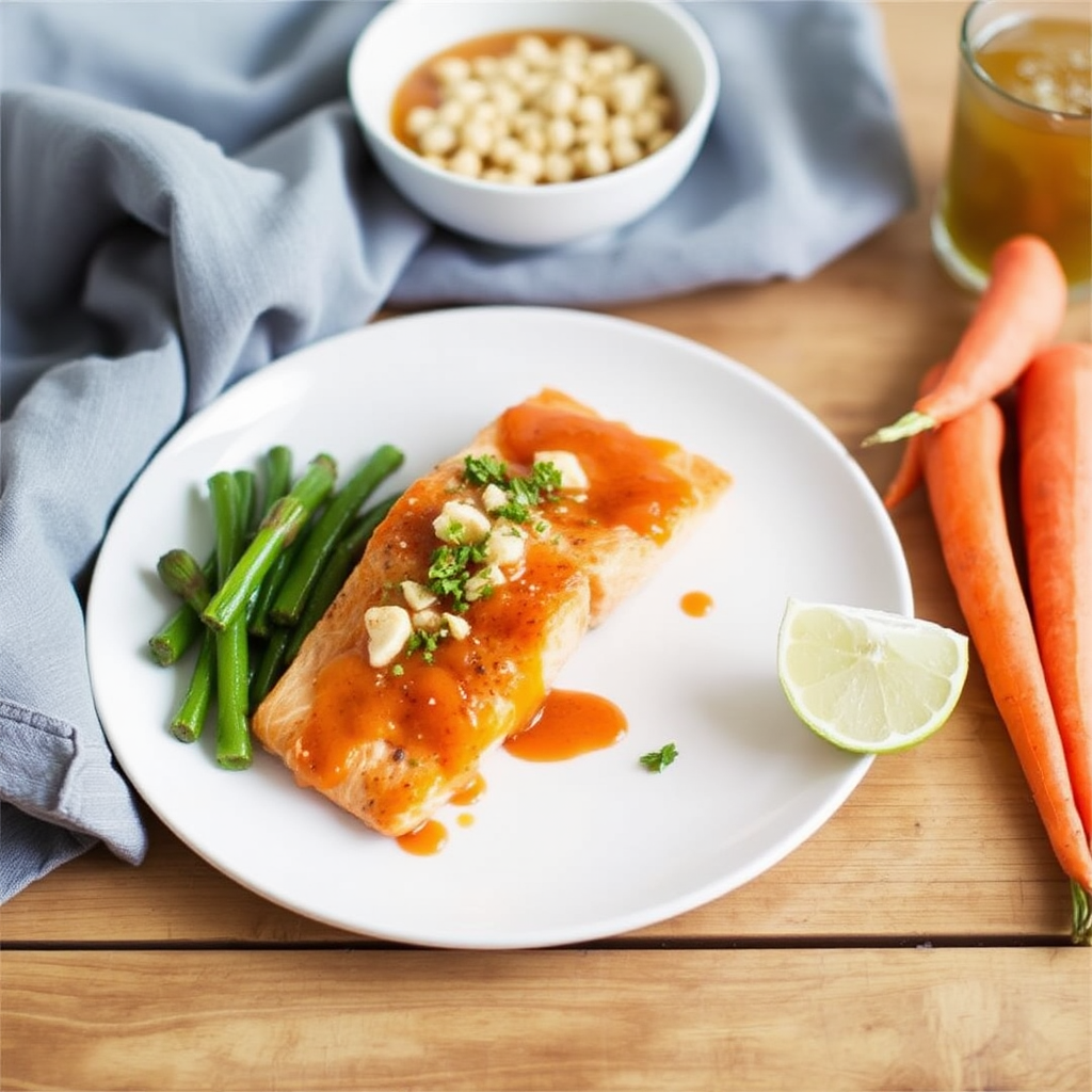 Spiced Salmon with Coconut-Carrot Glaze