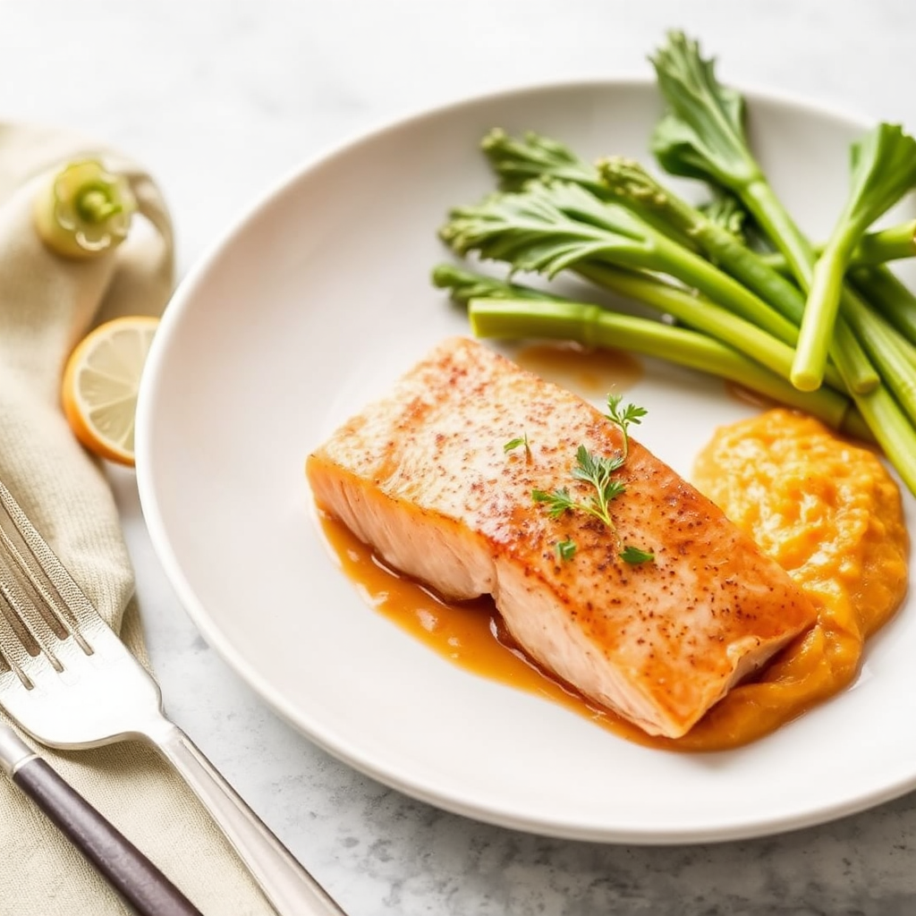 Spiced Salmon with Coconut-Carrot Purée