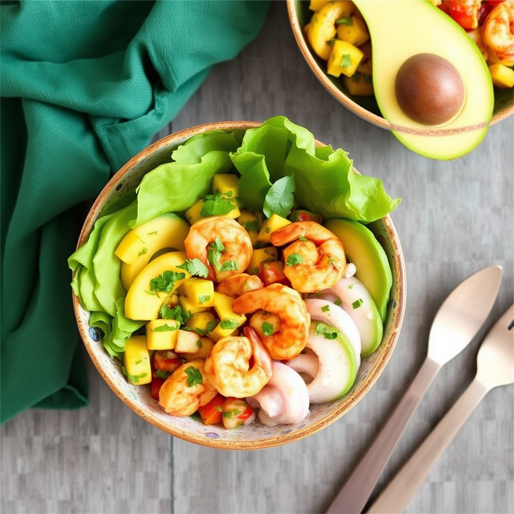 Spiced Shrimp & Mango Salsa Bowls