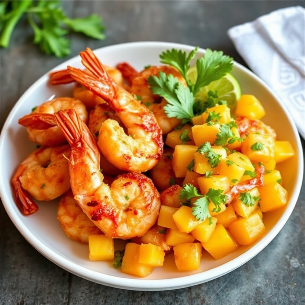 Spicy Coconut Shrimp with Mango Salsa