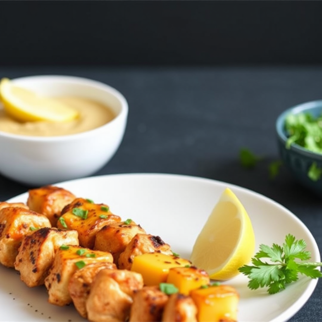 Spicy Mango-Cilantro Chicken Skewers