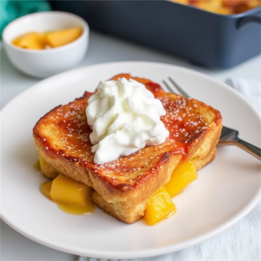 Spicy Mango French Toast Bake