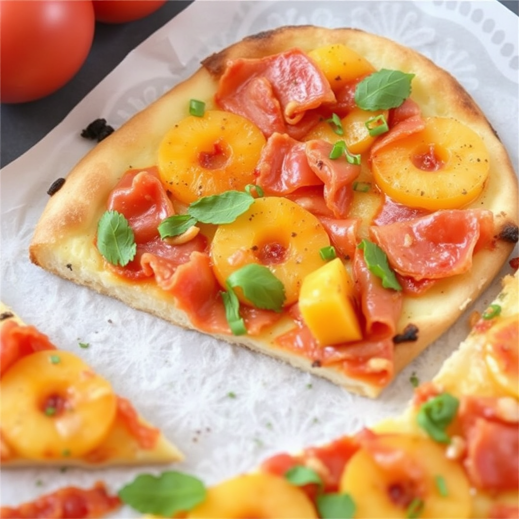 Spicy Pineapple and Prosciutto Flatbread