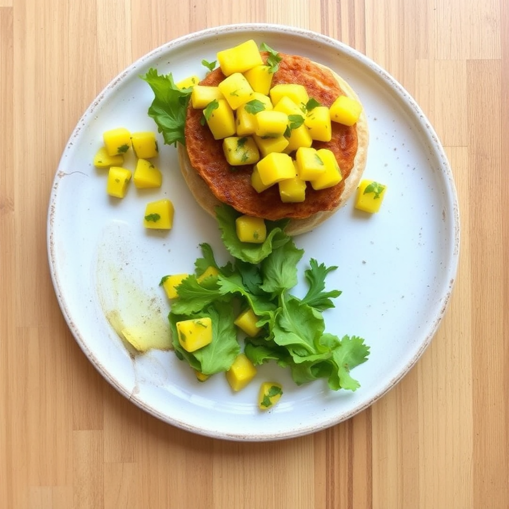 Spicy Salmon Burgers with Mango Salsa