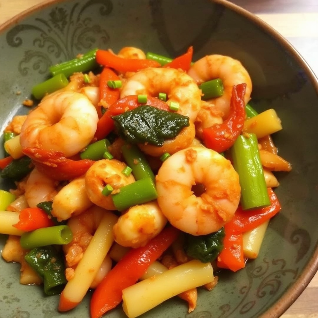 Spicy Shrimp and Vegetable Stir-Fry