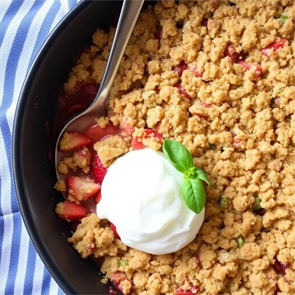 Strawberry Basil Crumble