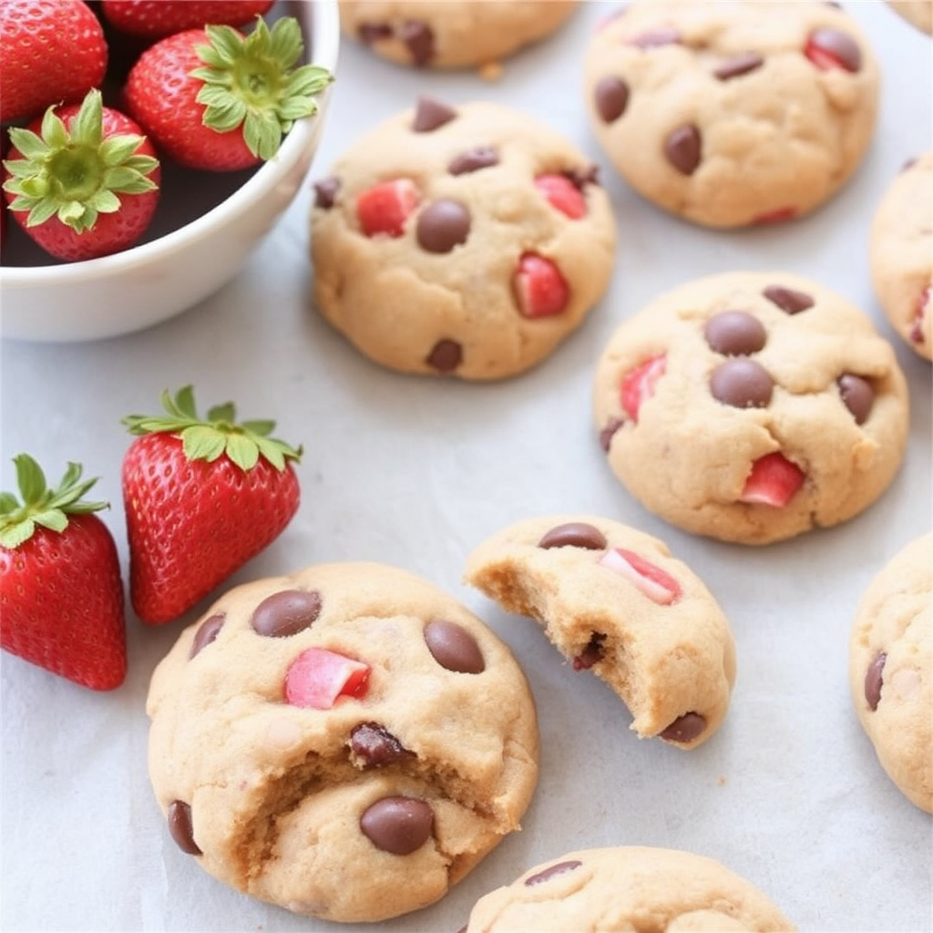 Strawberry Chocolate Chip Cookies