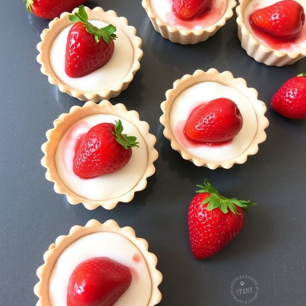 Strawberry Panna Cotta Tartlets