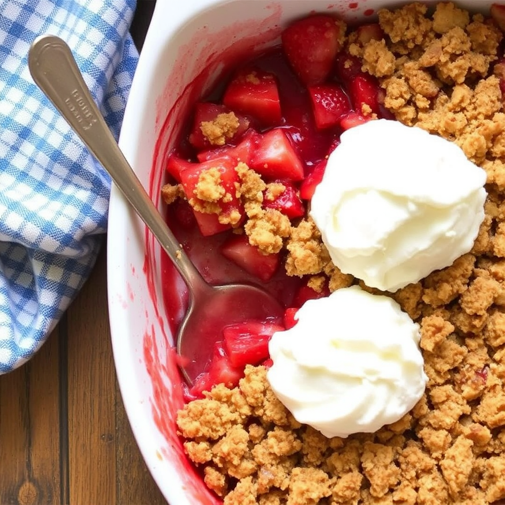 Strawberry Rhubarb Crumble