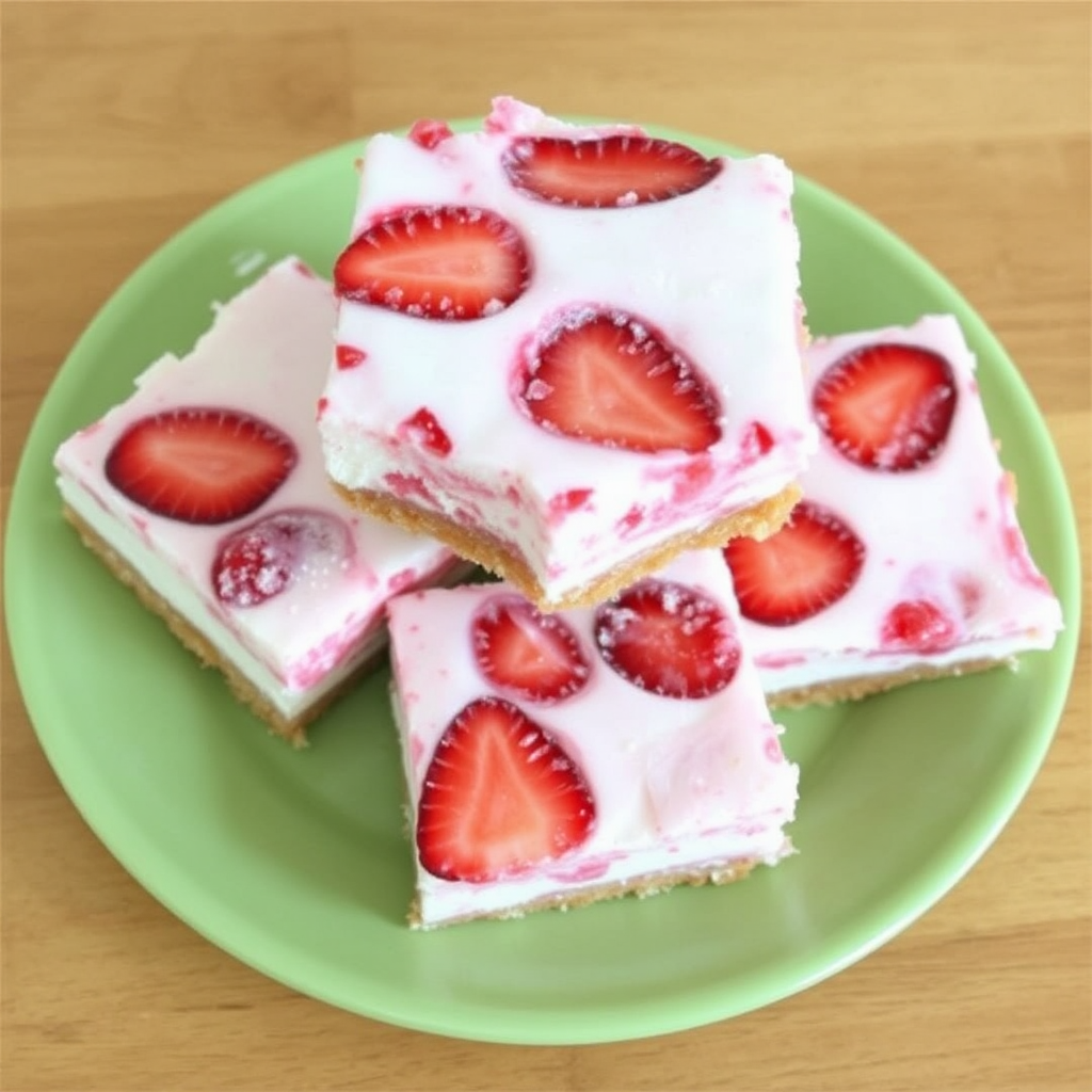 Strawberry Shortcake Cheesecake Bars