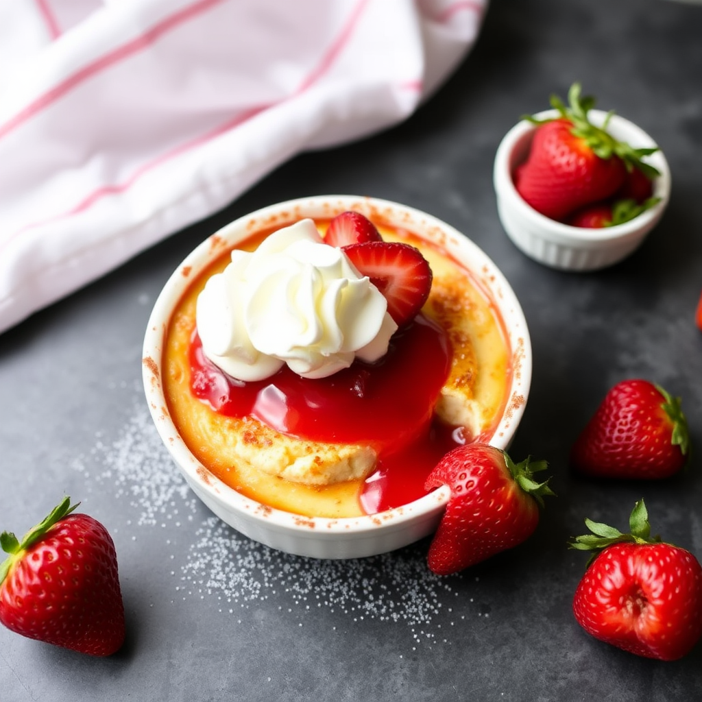 Strawberry Shortcake Crème Brûlée