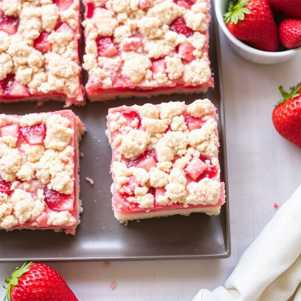 Strawberry Shortcake Crumble Bars