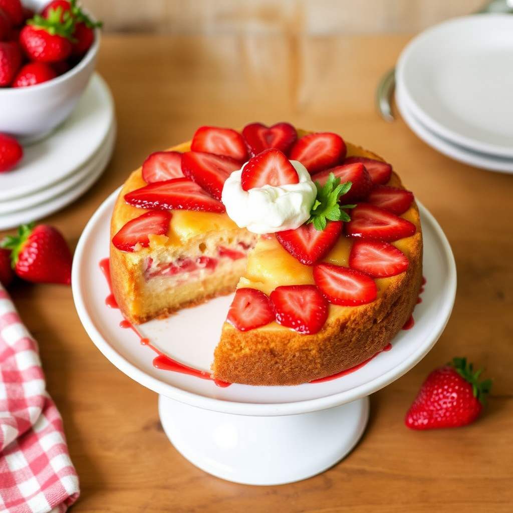 Strawberry Shortcake Upside-Down Cake