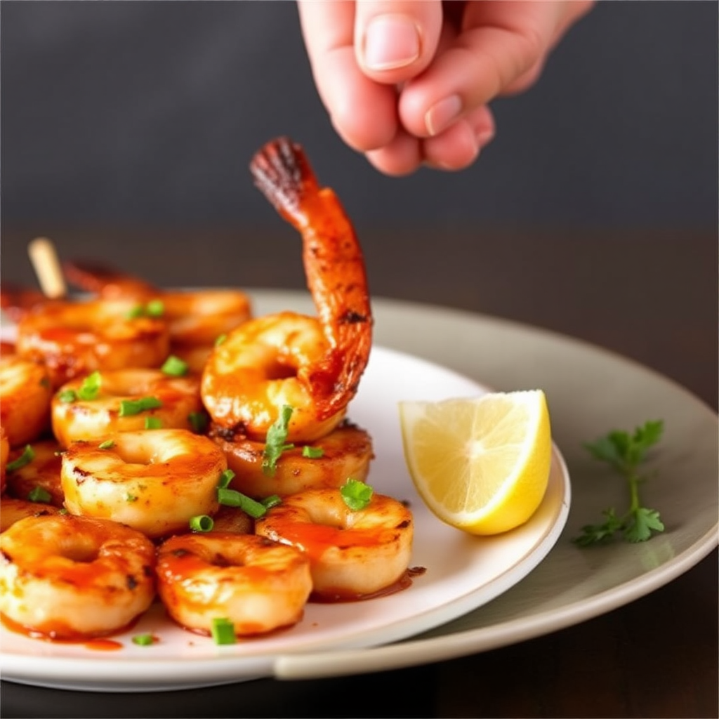 Sweet and Spicy Shrimp Skewers with Citrus Glaze