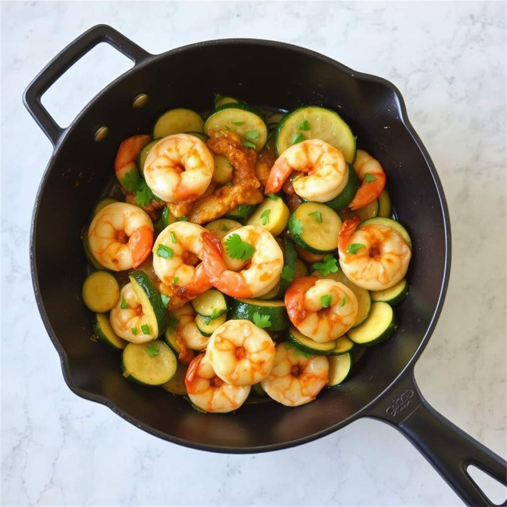 Zesty Shrimp & Zucchini Skillet