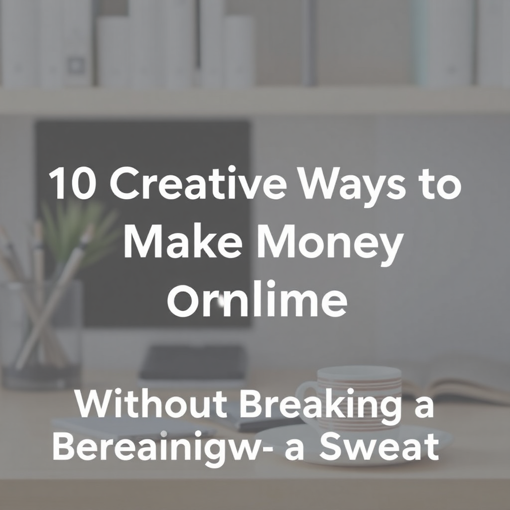 10 Creative Ways to Make Money Online Without Breaking a Sweat